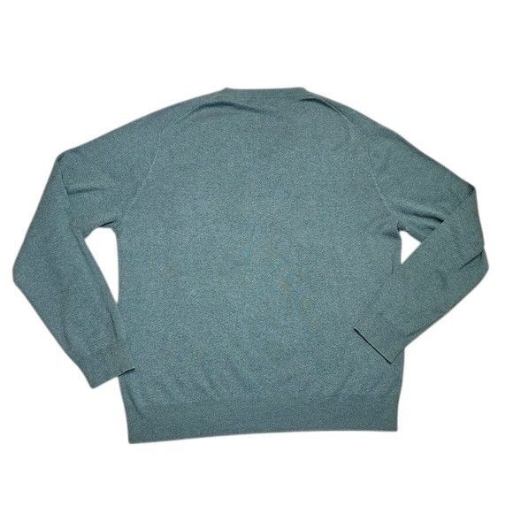 Polo Ralph Lauren Mens L 100% Pima Cotton V Neck Sweater Green Preppy Classic - Picture 3 of 10